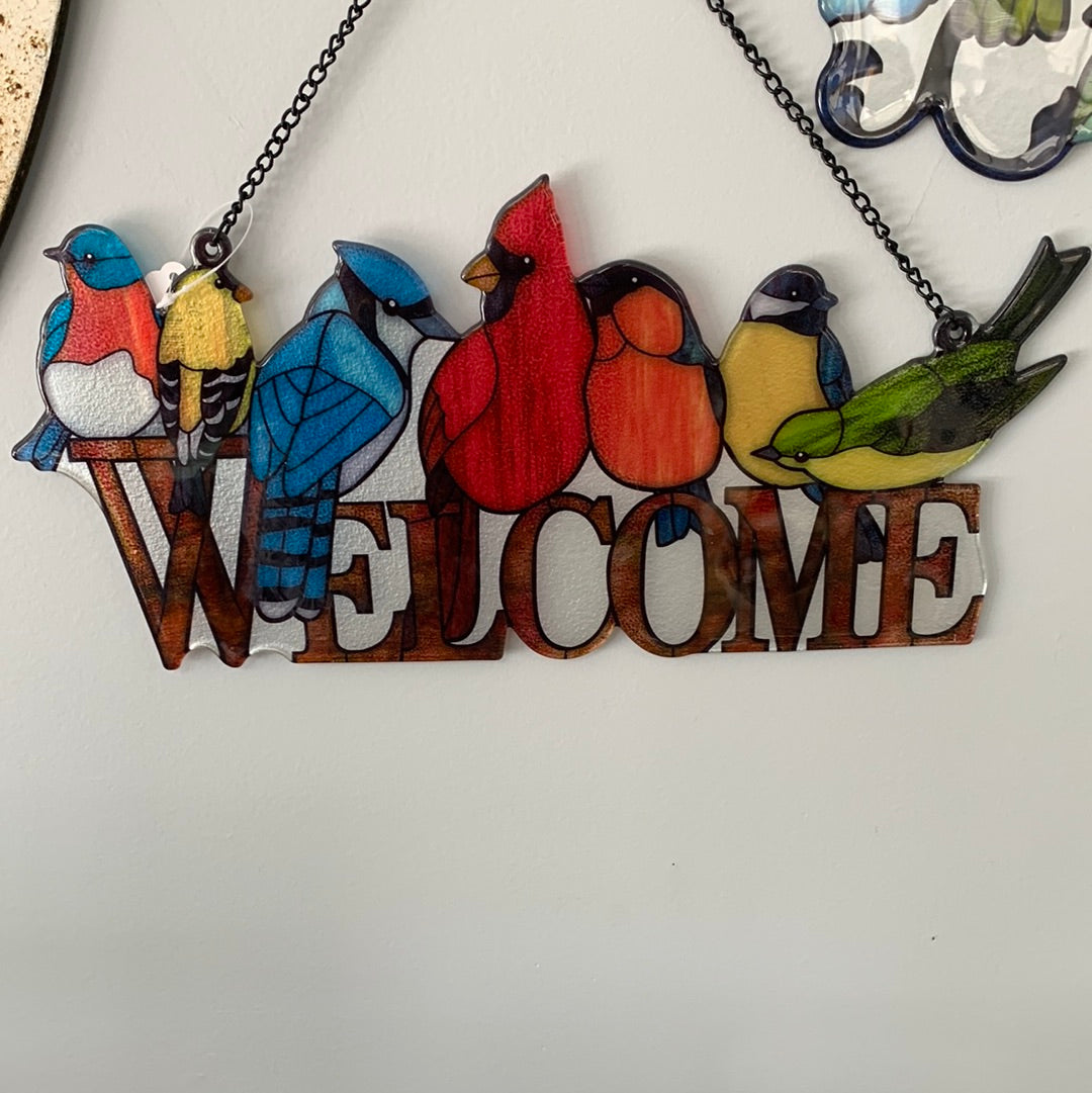 Welcome cardinal suncatcher