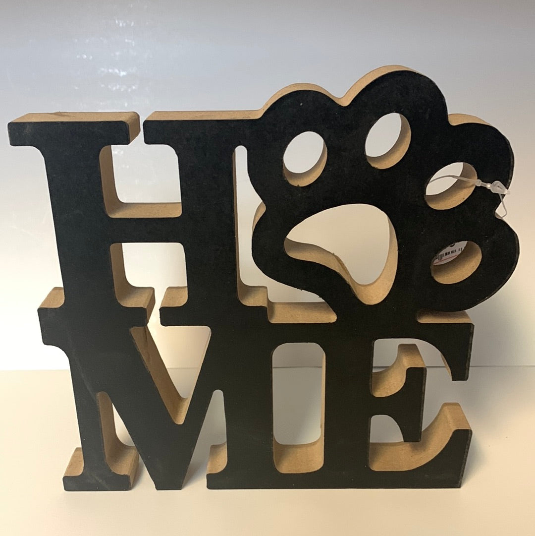 Home paw print sign