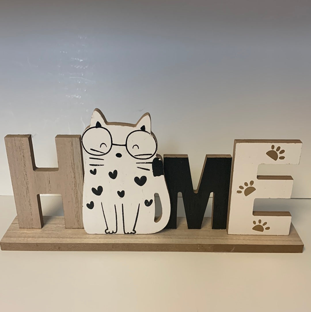 Cat Home Sign