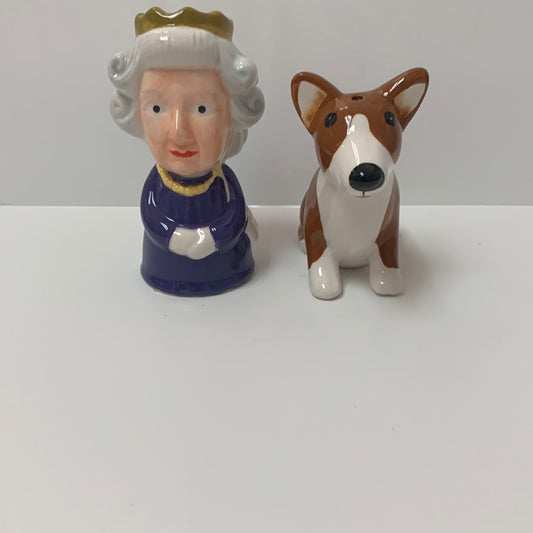 Queen & Corgi Salt & Pepper Set