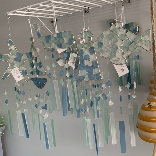 Seaglass wind chimes