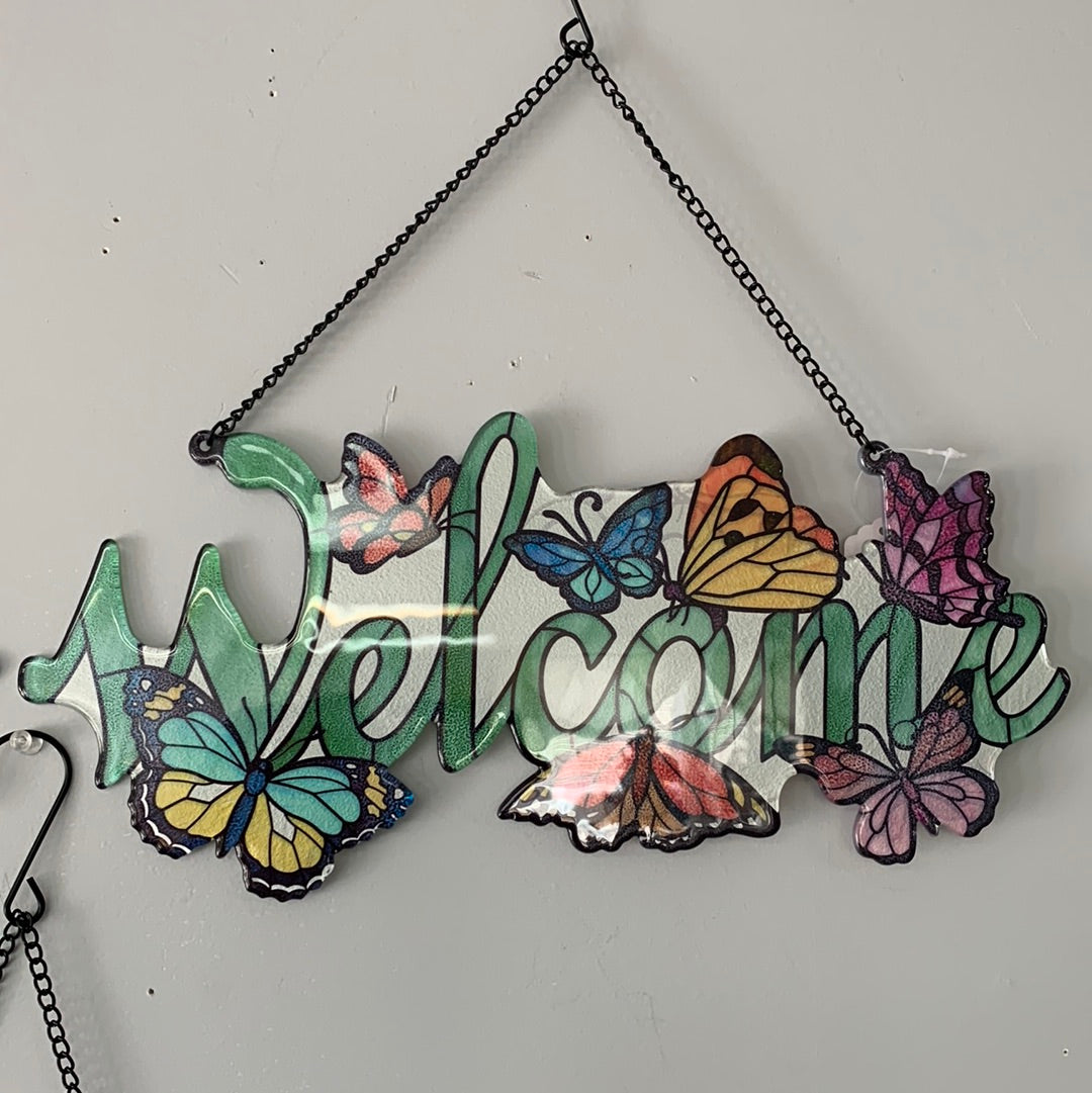 Welcome butterfly suncatcher