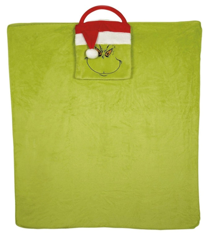 Grinch Travel Blanket