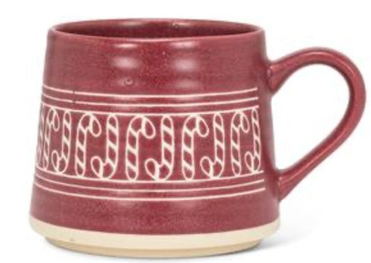 Candy Cane Wide Base Mug